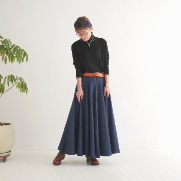 【自由にアレンジスカート】デニム～denim～どんなコーデも自由自在にデザインができる＊変形＊バルーン＊立体ロングスカート＊d-sk2003の画像