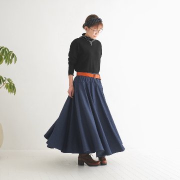  【自由にアレンジスカート】デニム～denim～どんなコーデも自由自在にデザインができる＊変形＊バルーン＊立体ロングスカート＊d-sk2003の画像