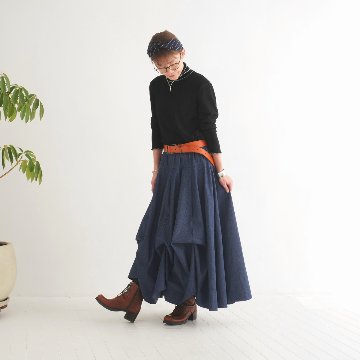  【自由にアレンジスカート】デニム～denim～どんなコーデも自由自在にデザインができる＊変形＊バルーン＊立体ロングスカート＊d-sk2003の画像
