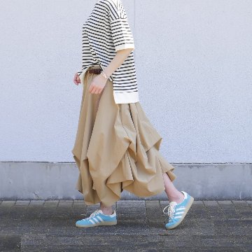 新作【自由にアレンジスカート】軽くて涼しい春夏素材【自由にアレンジスカート】販売枚数1500枚突破＊ファイン～Fine～360度＊どんなコーデも自由自在にアレンジ＊ベージュ＊d-sk2004の画像