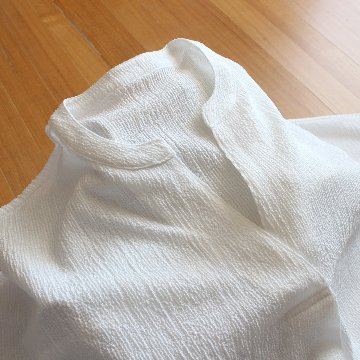 抜け感スキッパー襟＊軽やかドルマン＊楊柳風素材＊ゆったり体型カバー＊薄手ストレッチ＊ブラウス＊シャツ＊d-tp3015の画像