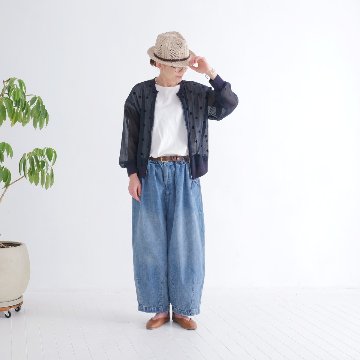 さらり軽やか＊大人のシアーブルゾン＊ドット柄＊シワになりにくい＊透け感＊ライトアウター＊ジップアップ＊d-jk3007の画像