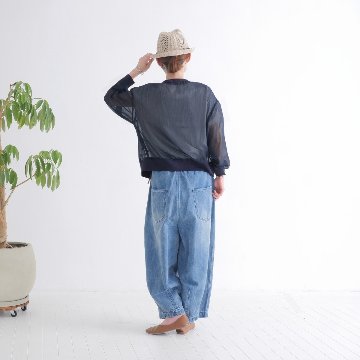 さらり軽やか＊大人のシアーブルゾン＊ドット柄＊シワになりにくい＊透け感＊ライトアウター＊ジップアップ＊d-jk3007の画像