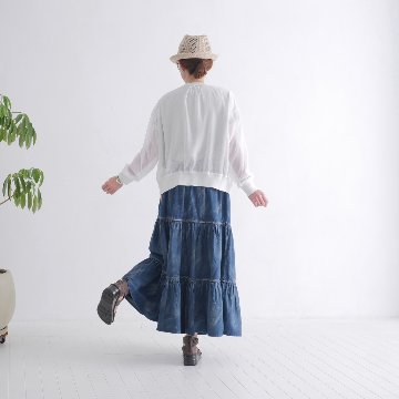 さらり軽やか＊大人のシアーブルゾン＊ドット柄＊シワになりにくい＊透け感＊ライトアウター＊ジップアップ＊d-jk3007の画像