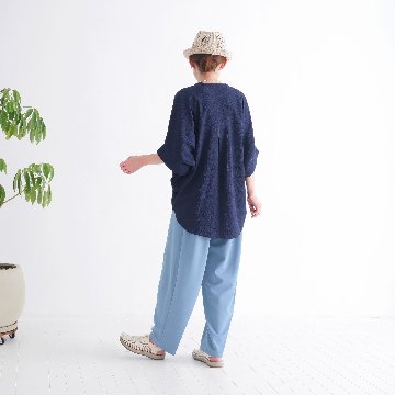 さらり快適＊ゆったりワイドパンツ＊テーパードシルエット＊着丈2サイズ＊ストレッチ＊シワになりにくい＊d-pn3004の画像