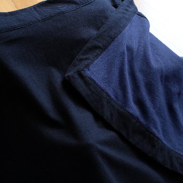 無地×配色＊ちょっと個性的なポンチョ風＊ゆったりトップス＊ワイドスリーブ＊綿100％＊d-tp532の画像
