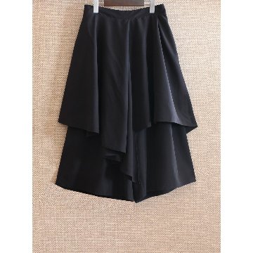 個性的なレイヤードスタイル＊アシンメトリー＊重ね着風ワイドボトム＊ゆったりパンツ＊d-pn3005の画像