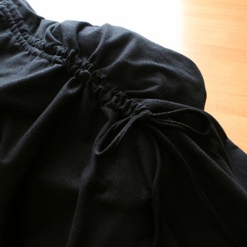 リーフ柄が映える＊重ね着風＊前開きデザイン＊ワイドパンツ＊ゆったり楽ちん＊すっきり見え＊個性的＊d-pn519の画像