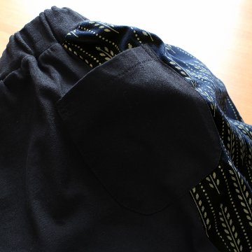 リーフ柄が映える＊重ね着風＊前開きデザイン＊ワイドパンツ＊ゆったり楽ちん＊すっきり見え＊個性的＊d-pn519の画像