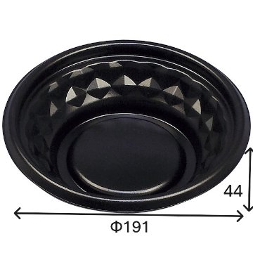 福丸丼190H　黒(50枚入)の画像