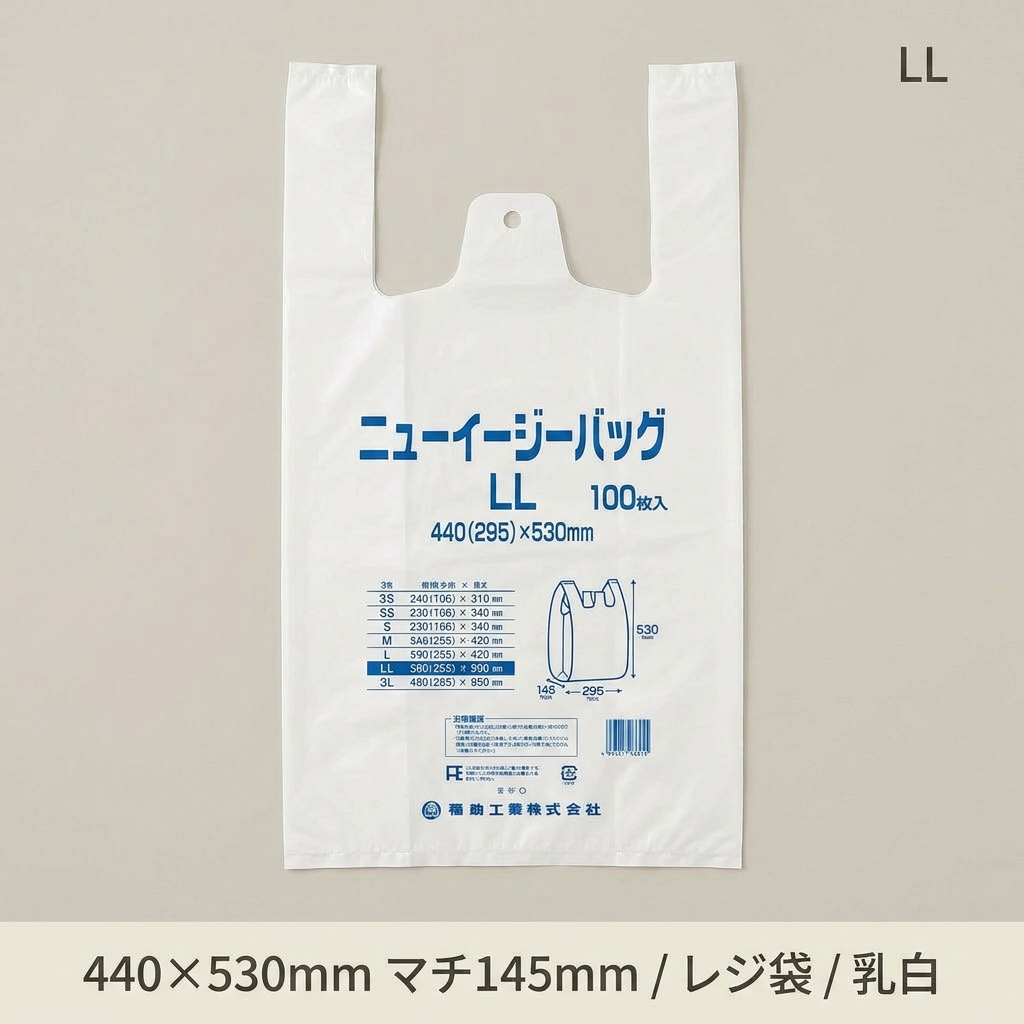 ニューイージーバッグLL　乳白(100枚入)の画像