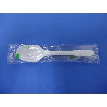 プラスプーン16cmB　Y-143　アイボリー(100本入)の画像