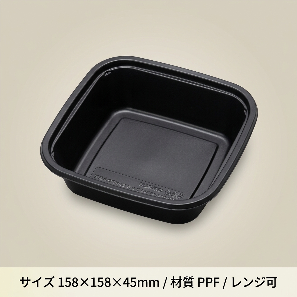 弁当容器 フルレンジTR-32H黒 本体(50枚入)の画像