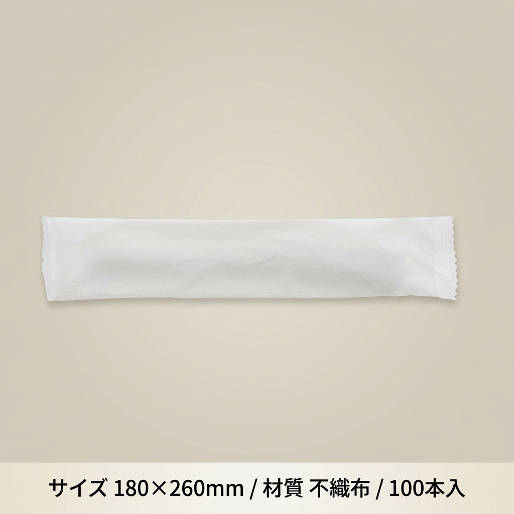 HEIKO 不織布おしぼり 丸型 180×260mm シロ (1200枚入)の画像