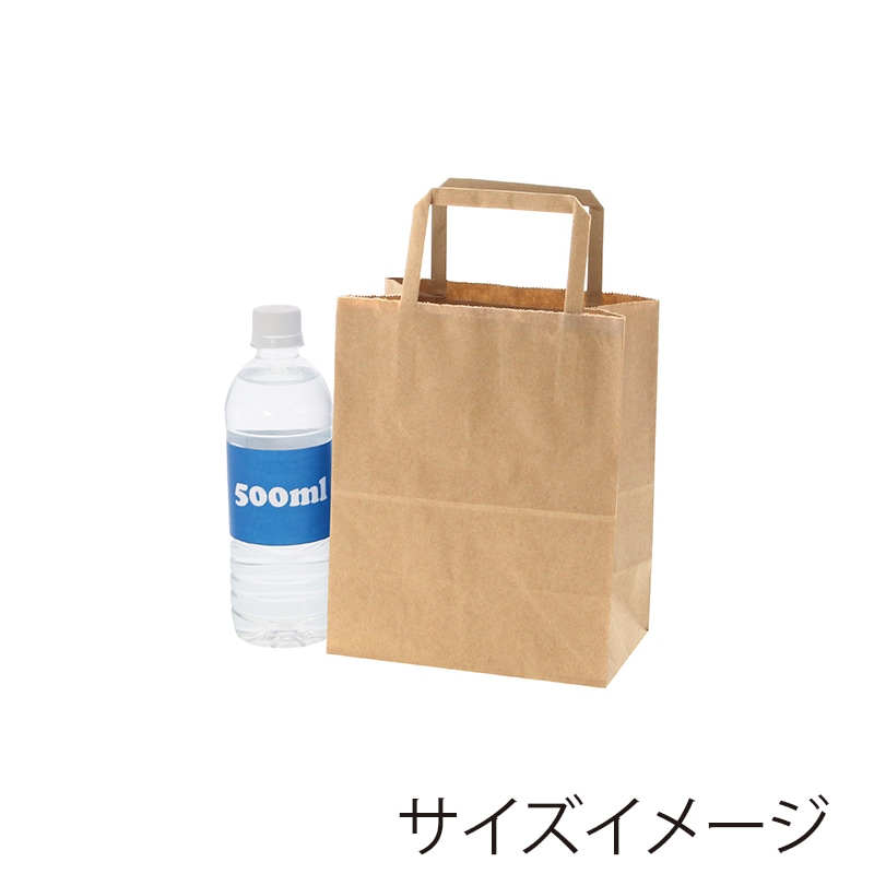 HEIKO 手提げ紙袋 25チャームバッグ (平手)18-1 未晒無地(300枚入)の画像