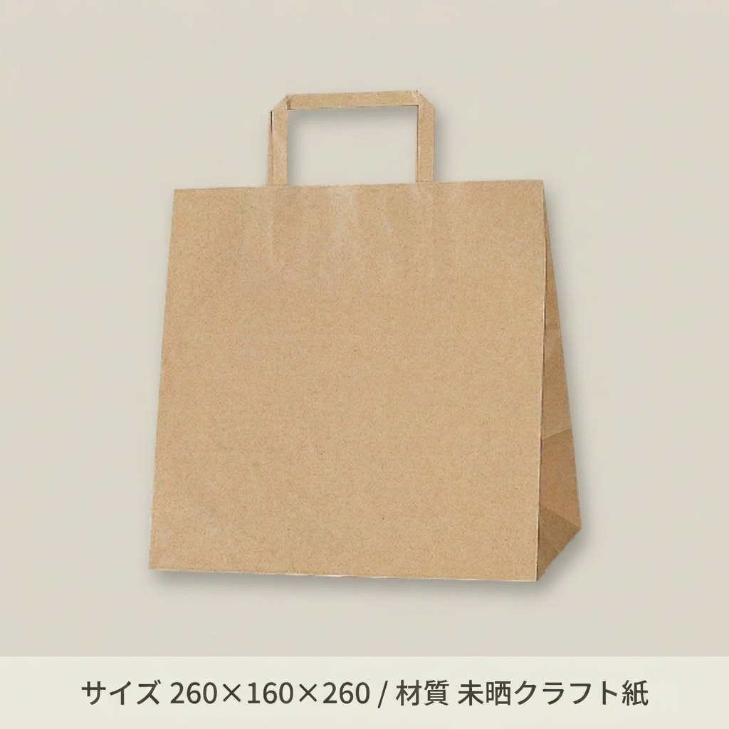 H25チャームバッグE判　未晒無地（茶）(200枚入)の画像