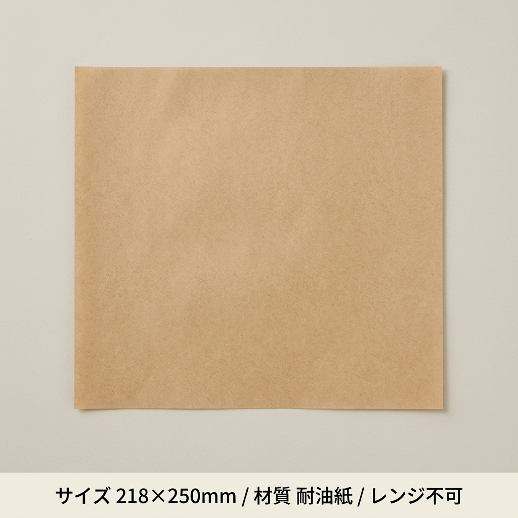 食品シート 未晒耐油耐水シート 21.8-25 バラ（500枚入）の画像
