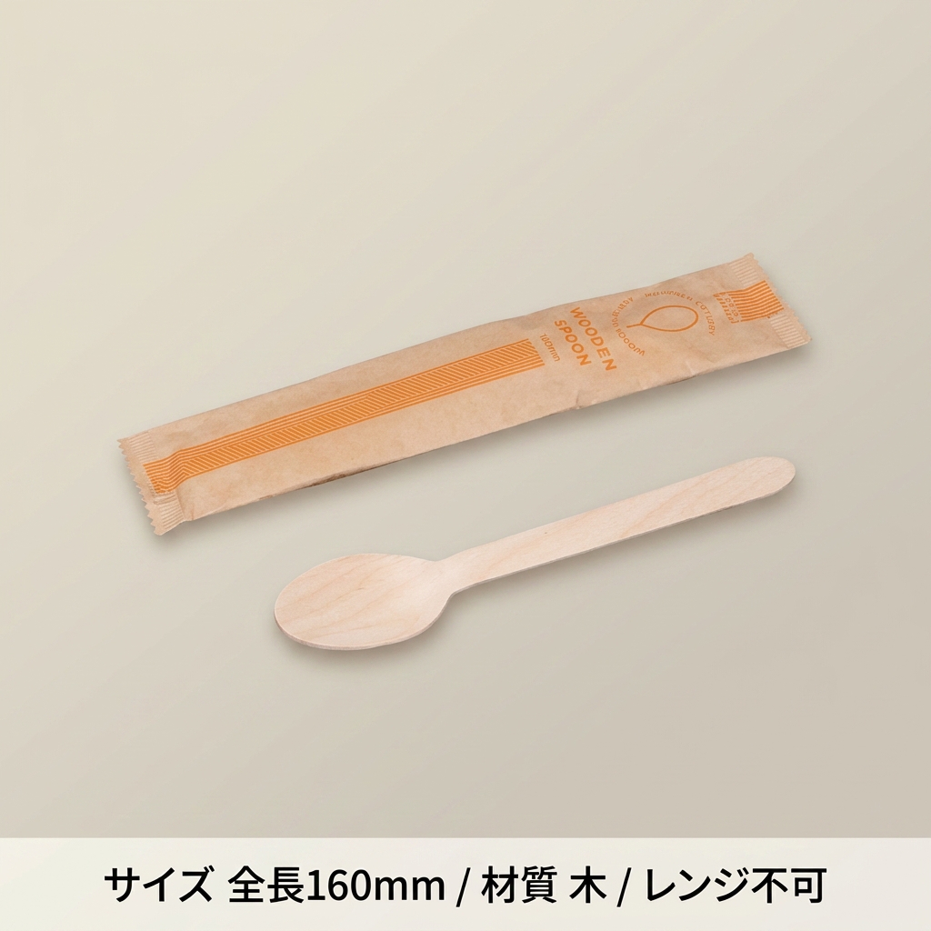 木製スプーン16cm(100入）の画像