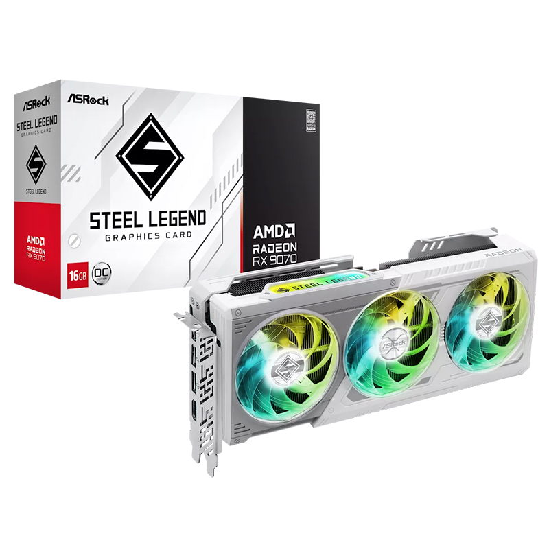 Radeon RX 9070 Steel Legend 16GB OCの画像