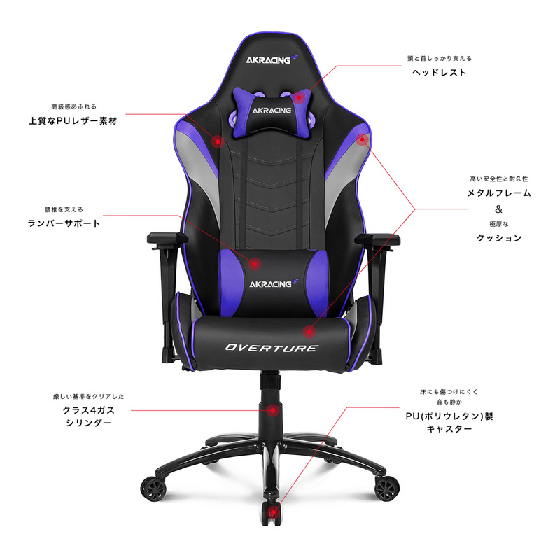Overture Gaming Chair (White)の画像