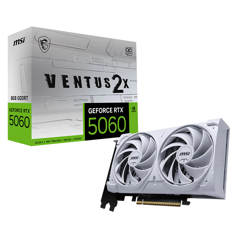 GeForce RTX 5060 8G VENTUS 2X OC WHITE の画像