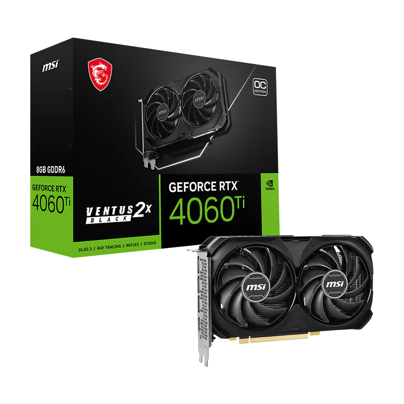 GeForce RTX 4060 Ti VENTUS 2X BLACK 8G OCの画像