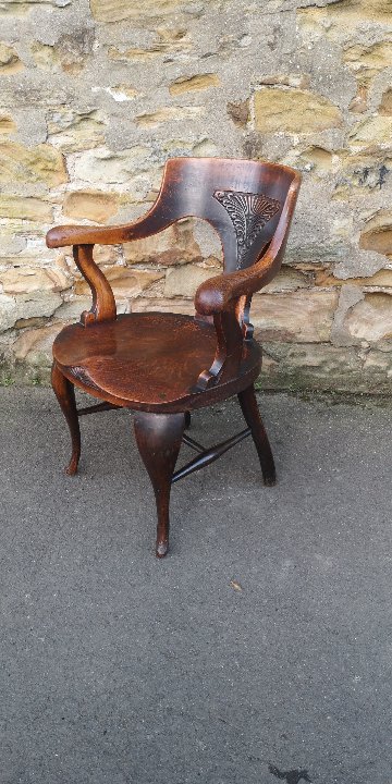 Oak office chair画像