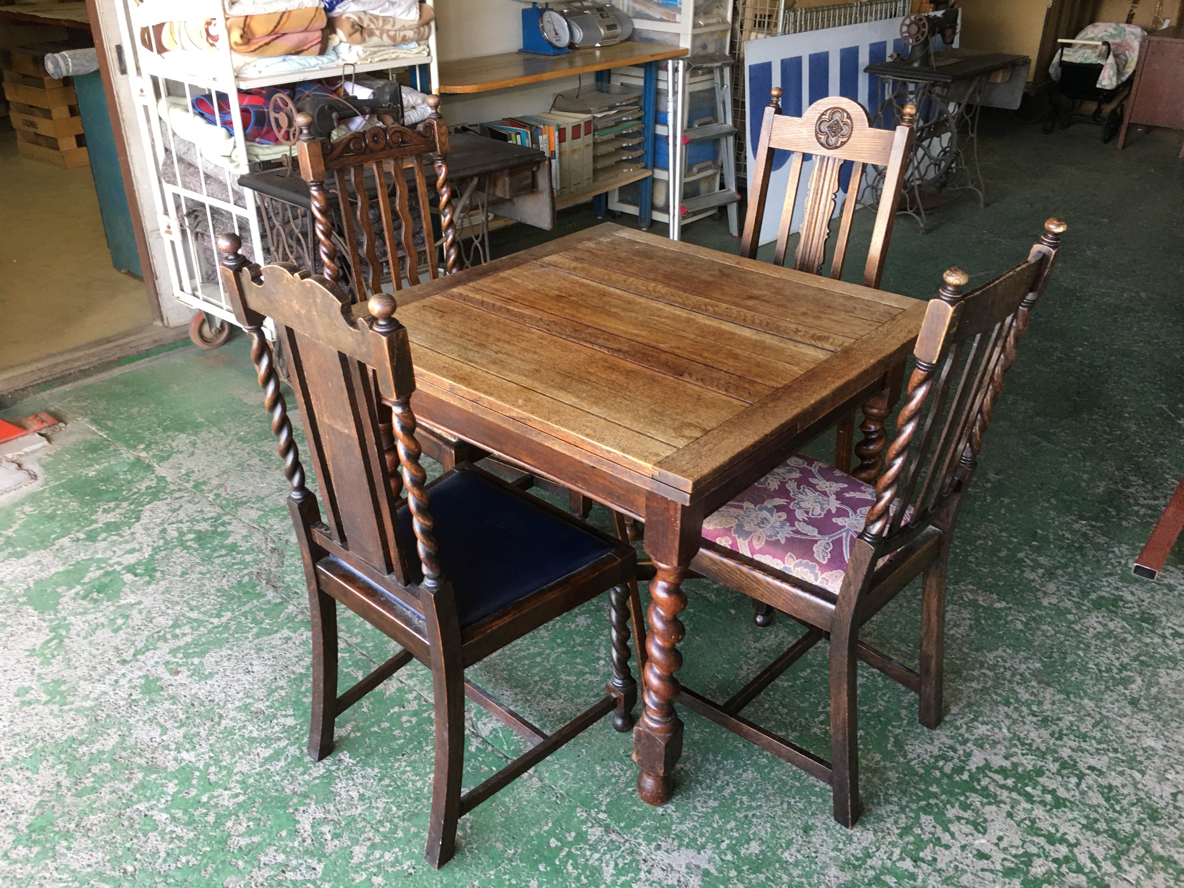 Top Quality Barley Twist Set of 4 Chairs画像