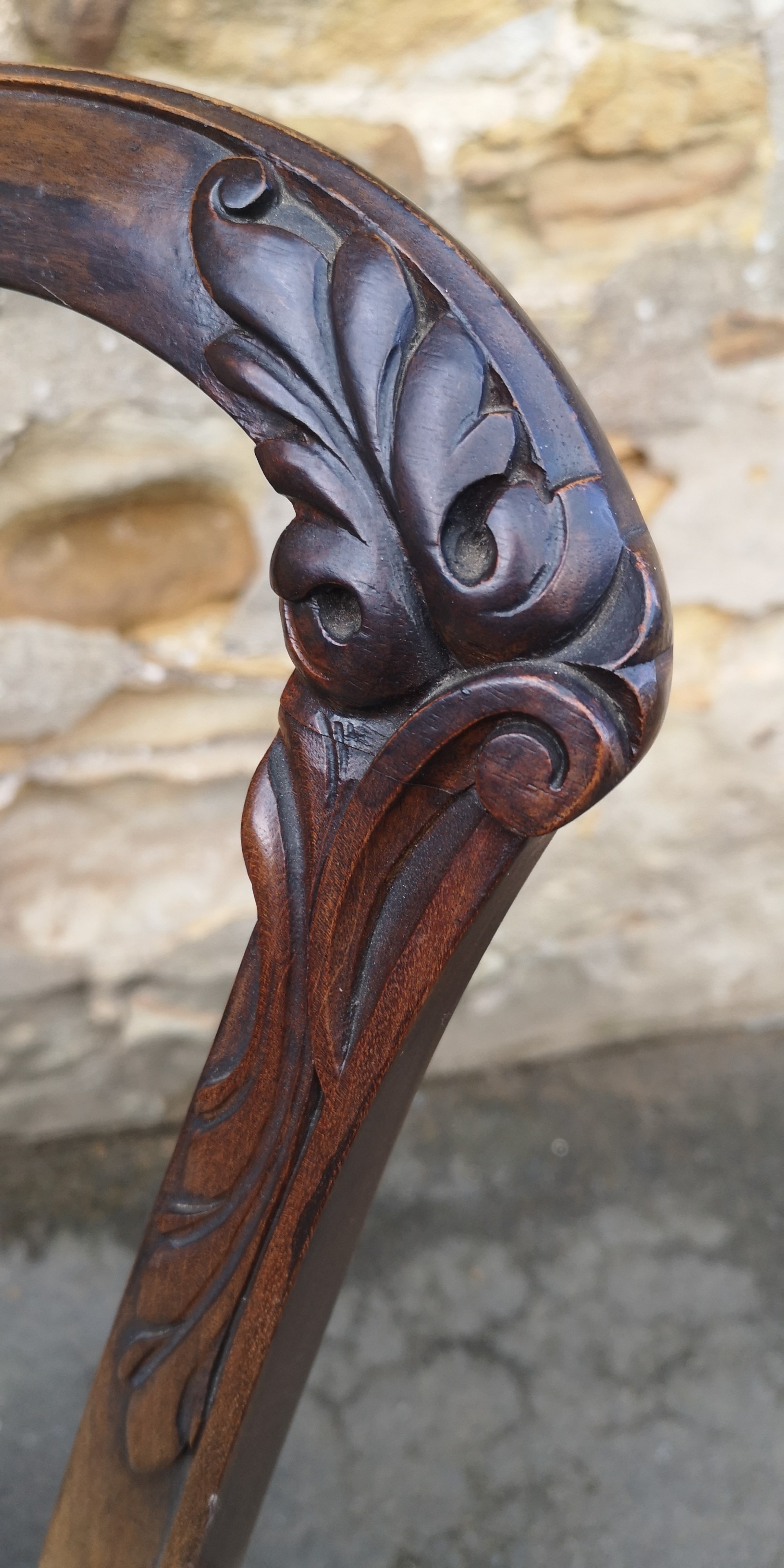 Chippendale style mahogany arm chair画像