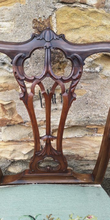 Chippendale style mahogany arm chair画像