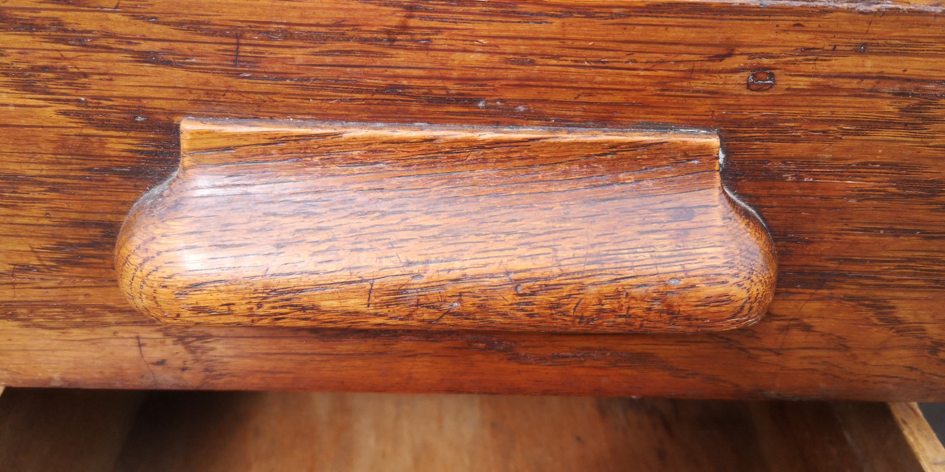 Oak roll top desk画像