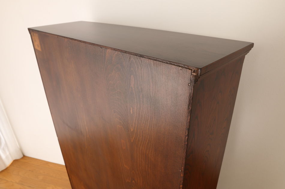 Oak leaded door bookcaseの画像