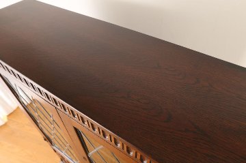 Oak leaded door bookcaseの画像