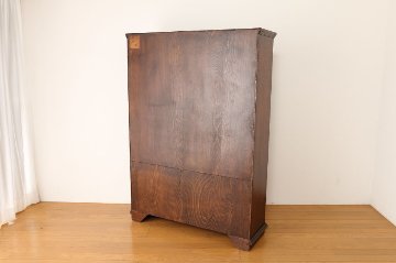 Oak leaded door bookcaseの画像