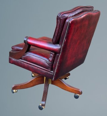 Reprodux Bevan Funnell mahogany office chair画像
