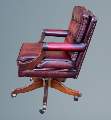 Reprodux Bevan Funnell mahogany office chair画像