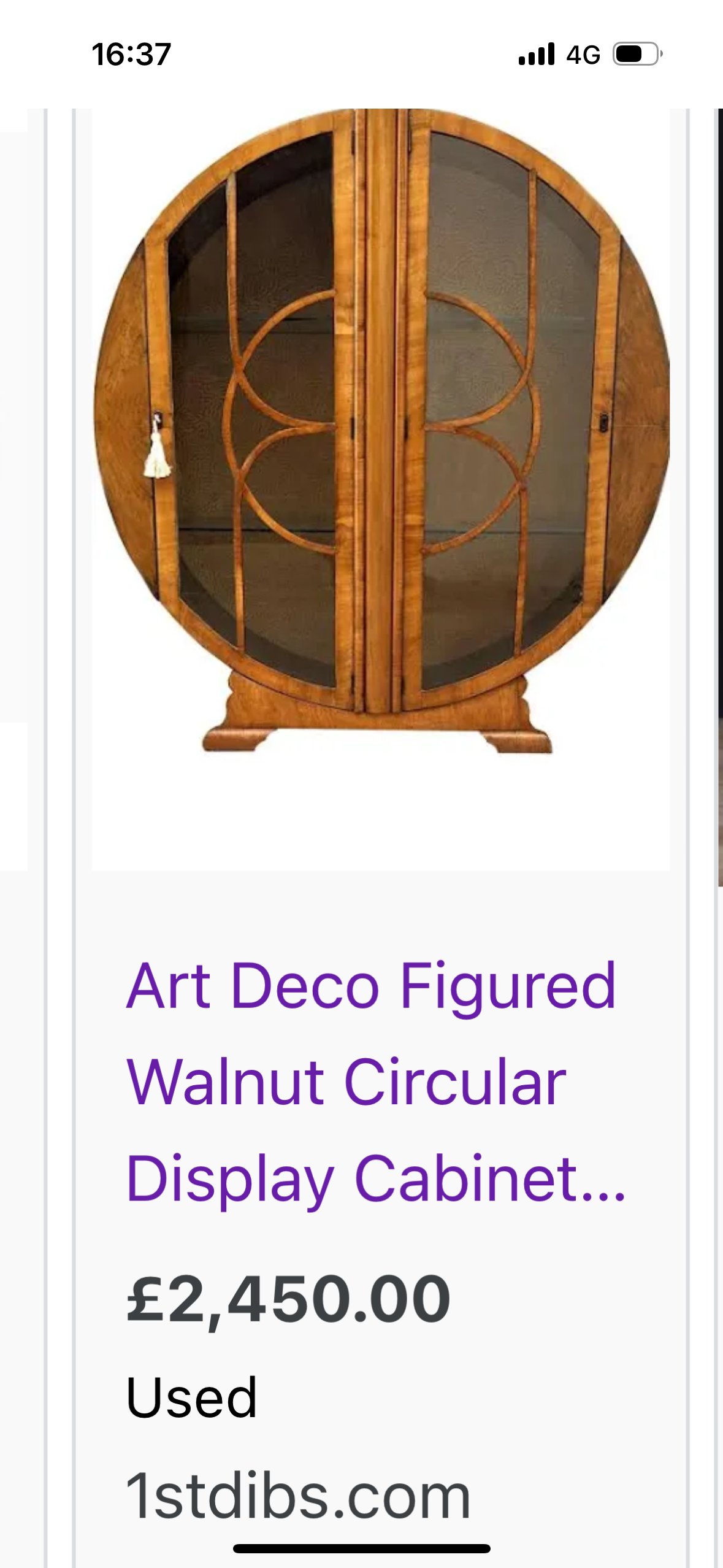 Deco walnut cabinetの画像