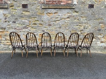 Set of 6 Ercol chairsの画像