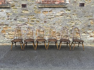 Set of 6 Ercol chairsの画像