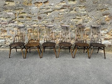 6 Ercol chairs and table(Chairs)の画像