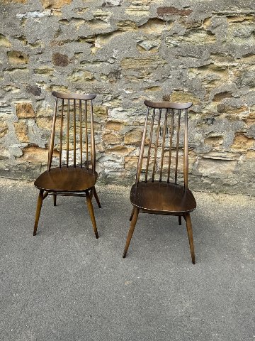 6 Ercol chairs and table(Chairs)の画像