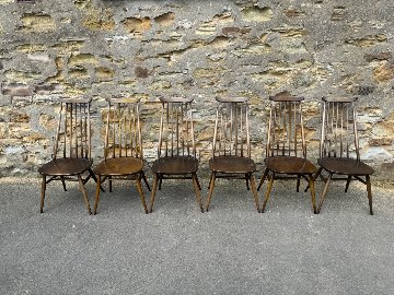 6 Ercol chairs and table(Chairs)の画像