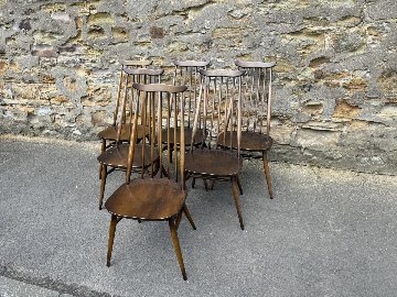 6 Ercol chairs and table(Chairs)の画像