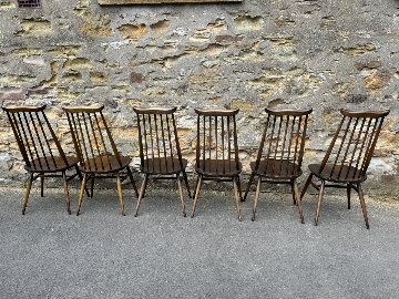 6 Ercol chairs and table(Chairs)の画像