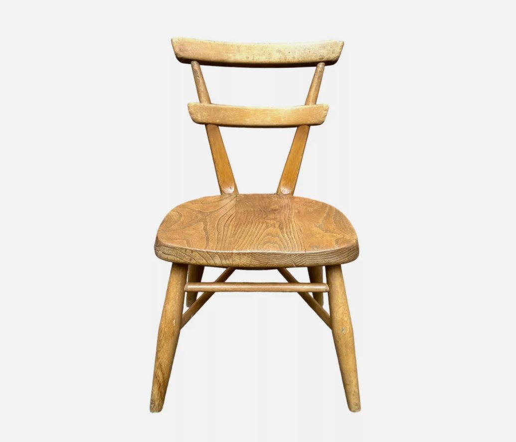 Ercol Stacking Childs Chair / White Dot の画像