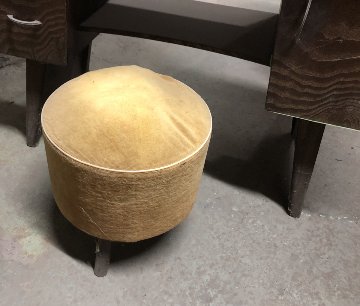 大正浪漫　ケヤキ三面鏡台＆専用スツールの画像