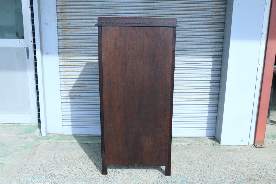 Art Deco style oak tall chest of 6 drawersの画像