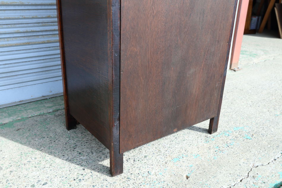 Art Deco style oak tall chest of 6 drawersの画像
