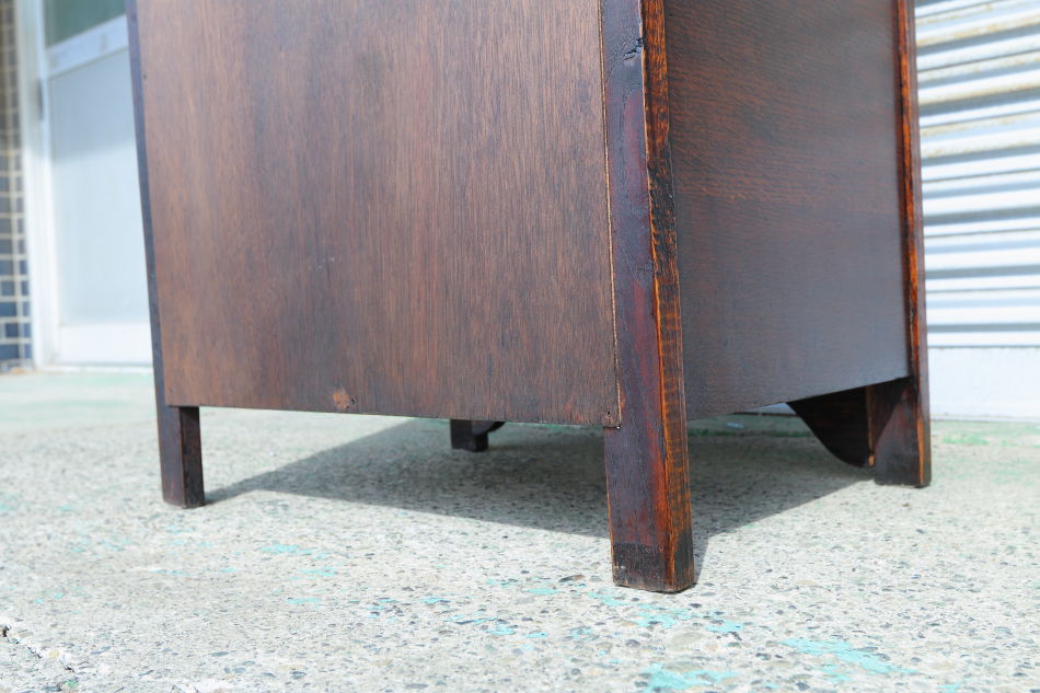 Art Deco style oak tall chest of 6 drawersの画像
