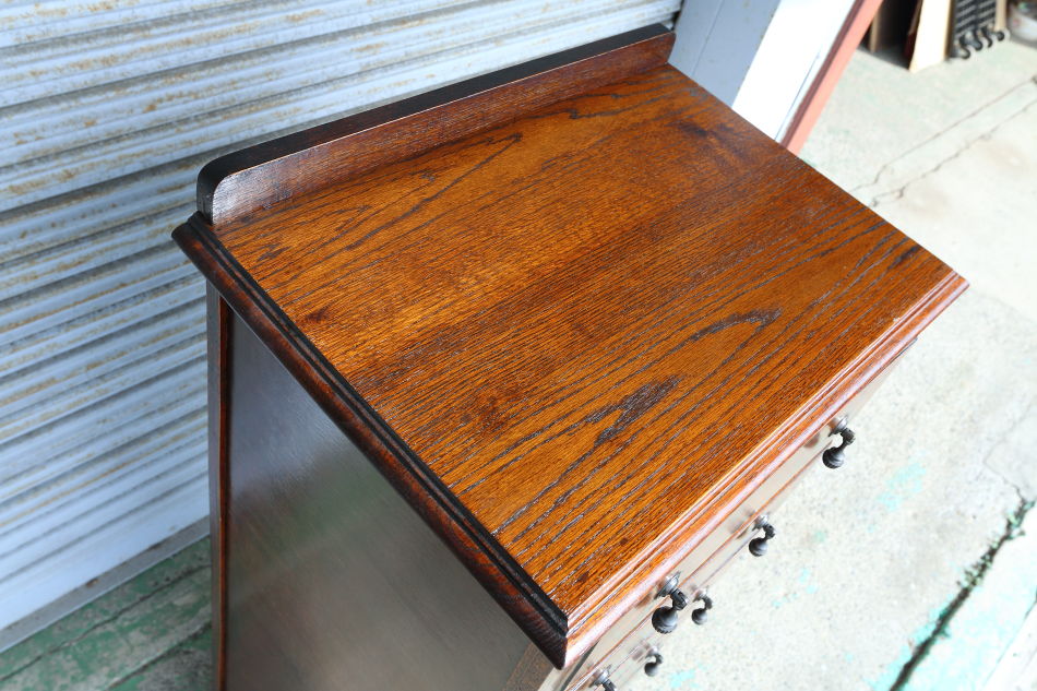 Art Deco style oak tall chest of 6 drawersの画像